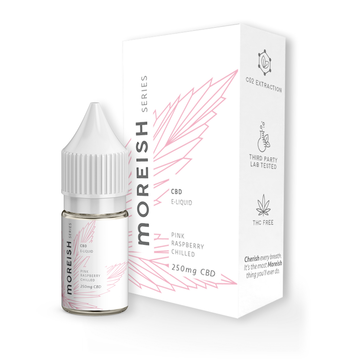 Pink Raspberry Chilled CBD E-Liquid 10ml Moreish CBD Pink Raspberry Chilled CBD E-Liquid 10ml Moreish CBD